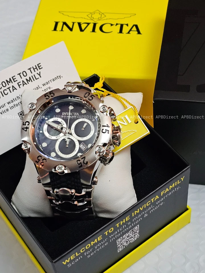 Invicta - Reloj cronógrafo para hombre Venom COBRA platino nácar suizo Z60 Foto 3 de 4