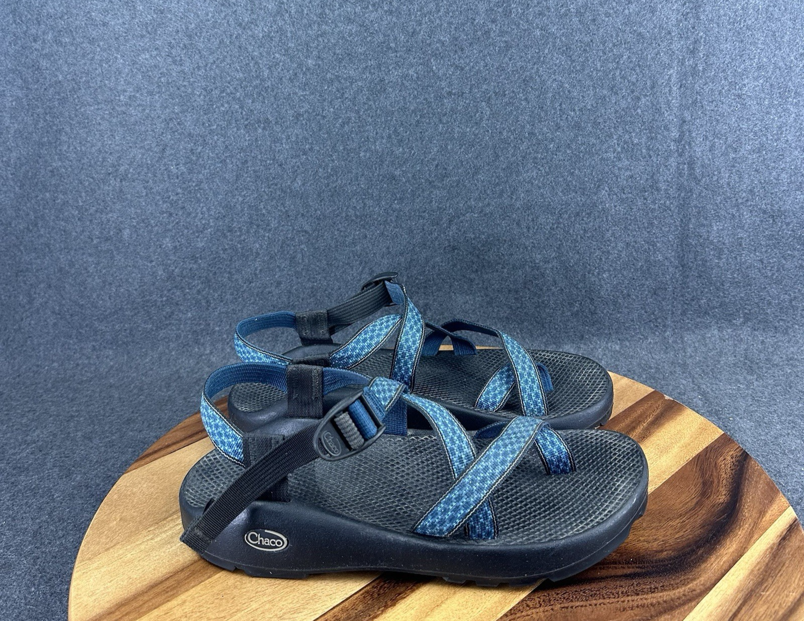 SAOLA Sandali Chaco Classic Z 2 Vibram Unaweep suola righe blu uomo taglia 10