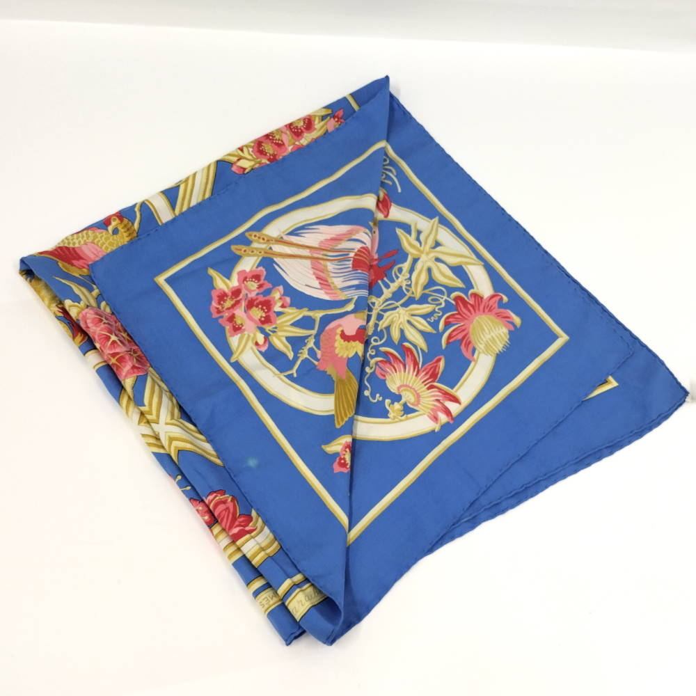Hermes Scarf Carre90 Caribbean Bird Caraibes Silk 100% | eBay