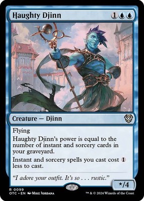 MTG Haughty Djinn  - Outlaws of Thunder Junction Commander #099