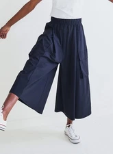 Ruti Black Cargo Skirt Pants Lagenlook Modern Womens Size S/M