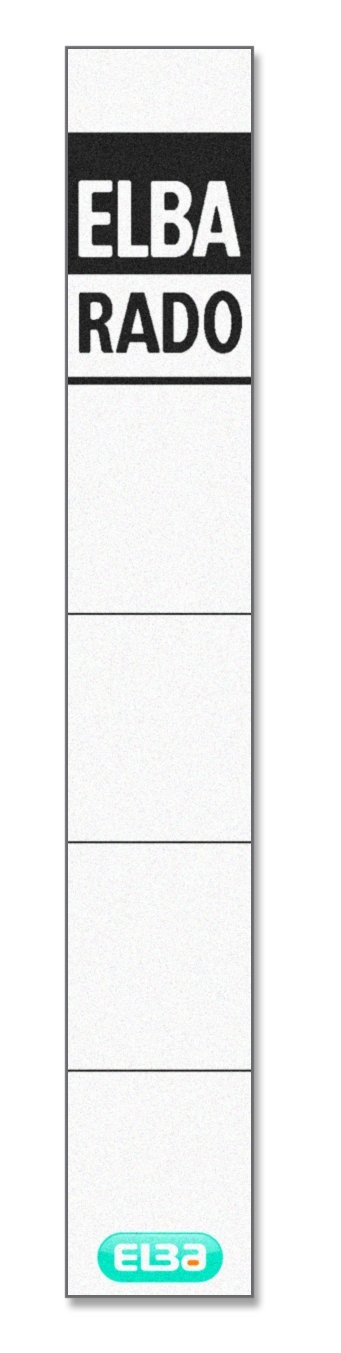 Elba Spine Labels for A4 Rado Plastic for Spine Width 5 cm White Pack of 10 Whit 6190₽