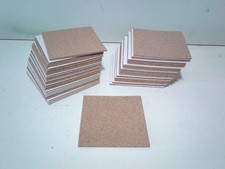 NEW 100 Self-Adhesive Cork Squares 4x4 Inches Cork Backing Sheets FREE SHIPPING