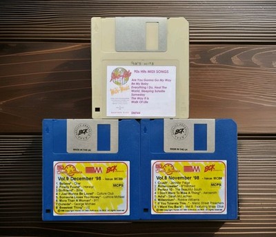 90s HITS Midi Song Files Floppy Disk Bundle for Keyboarder 