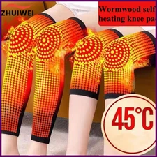 2PCS Wormwood Self Heating Knee Sleeve Warmer Knee Pad Women Men Older Arthritis