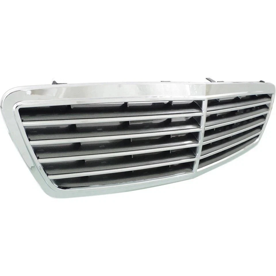 For 2003-2006 Grille Chrome Shell w Gray Insert Plastic Mercedes Benz S430 S500 Foto 4 de 4