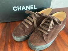 Chanel Sneakers Brown Suede With Coco Mark Size 35 US About5 For Women