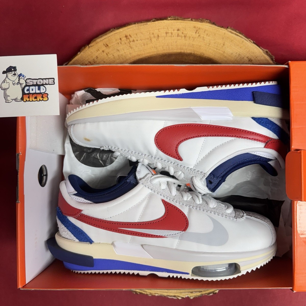 Nike x Sacai Cortez SP OG White/Red/Blue- DQ0581-100 Size 6 | eBay
