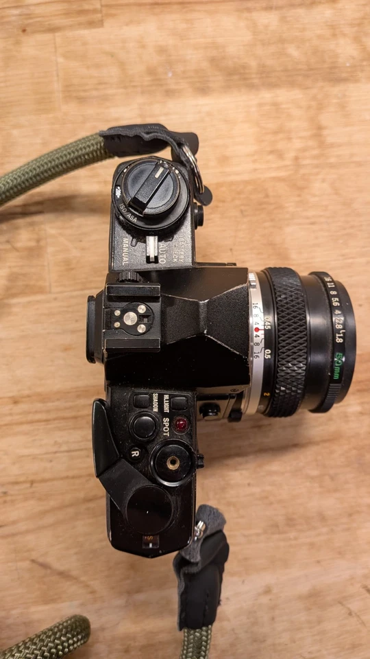 Пленочная камера Olympus OM-4 Ti Black 35 мм SLR из Японии и объектив Zuiko 50 мм f/1.8 - Изображение 4 из 4