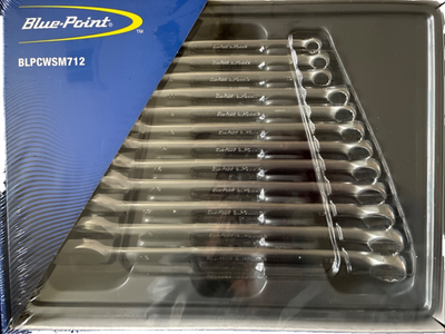Blue Point 12pc Metric Wrench Set 12-point Combination BLPCWSM712 