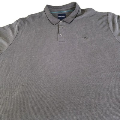 Tommy Bahama Big & Tall 3XB Black Pebble Shore Short Sleeve Polo Black Sailfish
