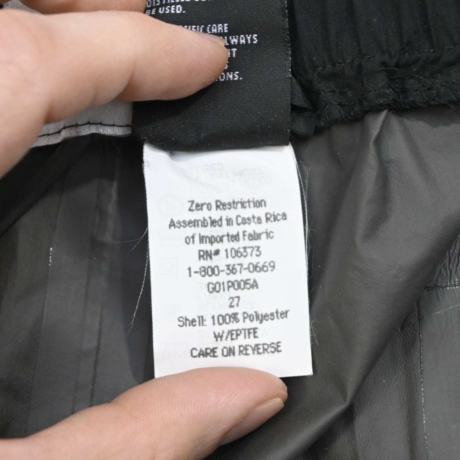 Zero Restriction GORE-TEX Pullover Rain Pants Bla… - image 10