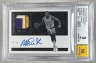 Magic Johnson 2016 Panini Noir Prime Color Patch Auto 5/40 BGS 9/10