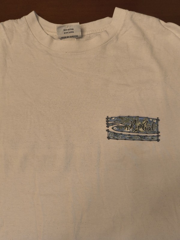 Rip Curl Vintage Vtg 90s Y2K XL tee shirt Skate Rad Surfer Wear logo sick