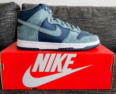 Nike Dunk Hi Retro PRM High BNWB 10 Armory Navy Mineral  display picture 3
