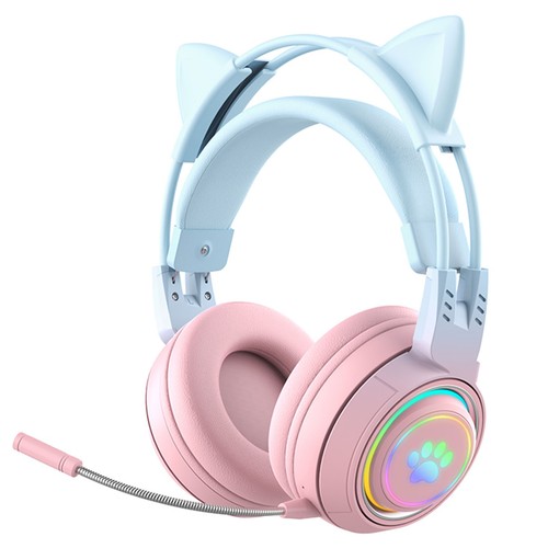 Wireless Earphones Gaming Headset RGB Magic Lighting Effect Detachable Ear - 第 5/16 張圖片
