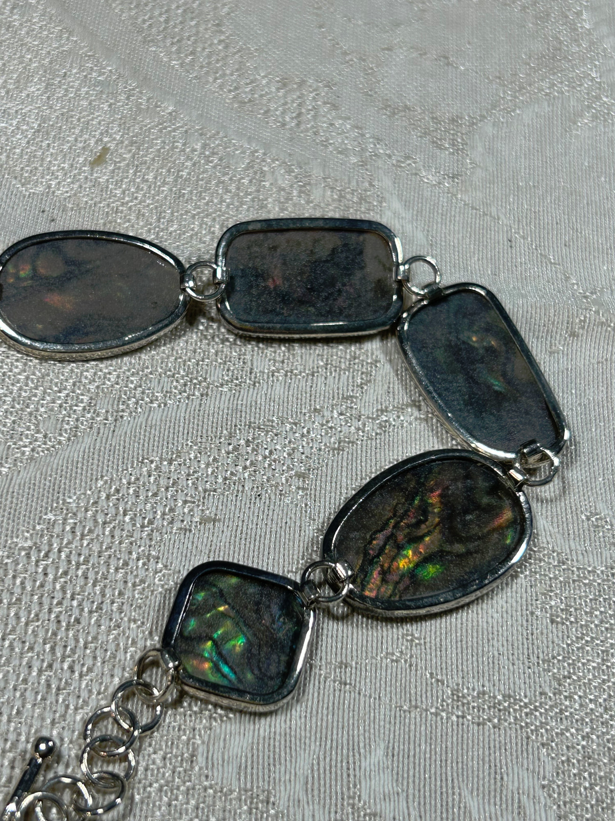 ABALONE / MOP - STERLING SILVER  ADJUSTABLE BRACE… - image 3