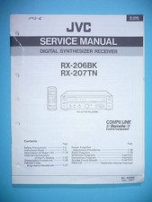 Service manual for JVC RX-206/RX-207, original
