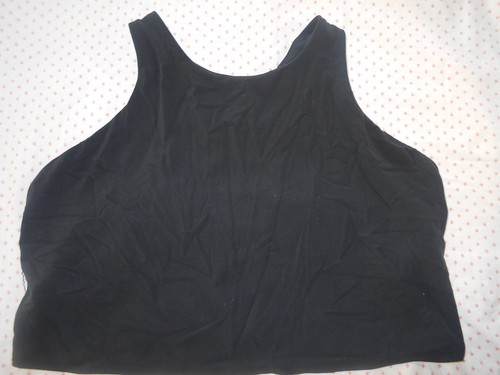 Reggiseno sportivo ATHLETA Conscious Crop Top taglia 2X Powervita nero canottiera reggiseno integrato - Foto 1 di 4