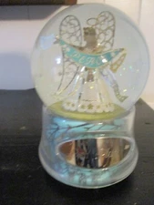 PEACE SNOW GLOBE WITH ANGLE PLAY'S MOONLIGHT SONATA THINGS REMEMBERED 2ND PLACE