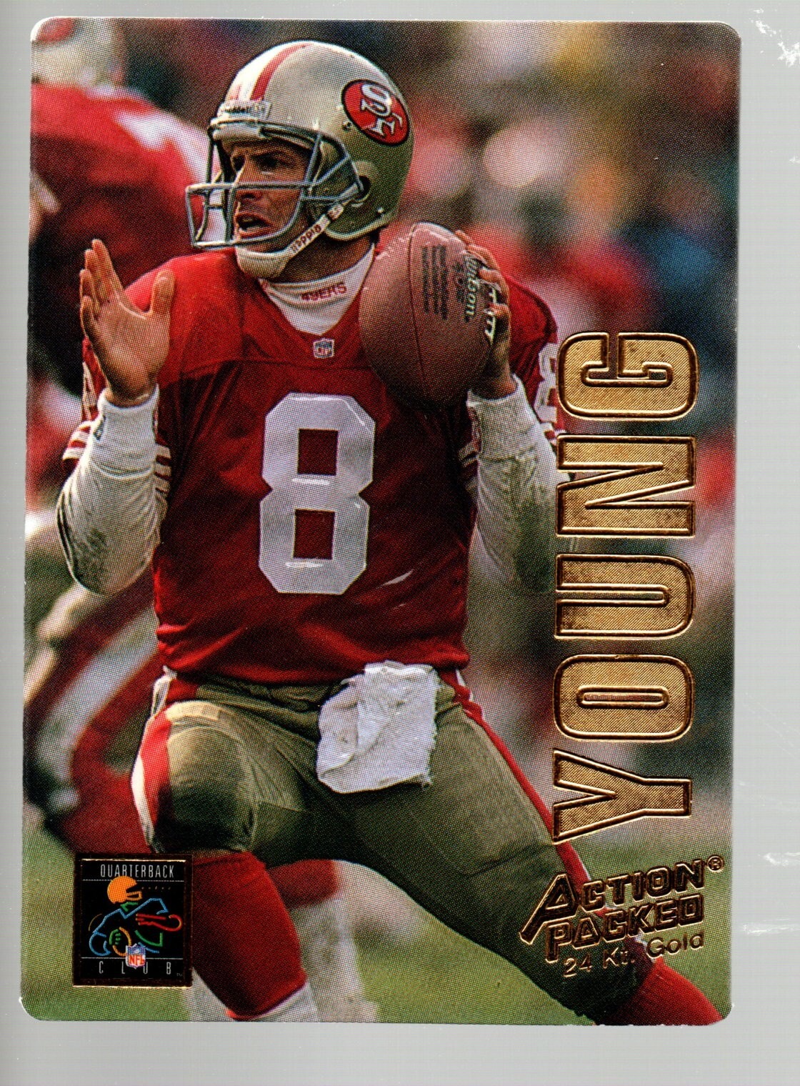 1993 Action Packed 24K Gold #18G Steve Young