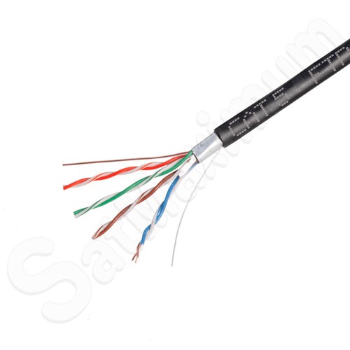 Cat5e 1000FT Shielded FTP Outdoor Ethernet Cable 24AWG Solid Direct Burial Wire - 第 1/4 張圖片