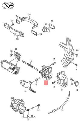 VW PHAETON 3D1 3D2 3D3 3D4 3D6 3D7 3D8 3D9 DOOR LOCK 3D4839015R NO DUTY TO  