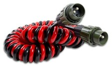2 Pol NATO-Elektrowendel Spiralkabel mit Steckern 2x35mm² 6m 12V / 24V