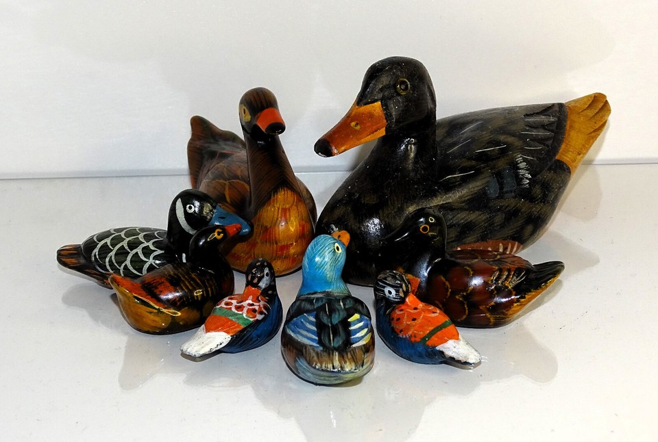 Ducks Collection Vintage Miniature Nice duck collection. (8) - Ceramics & Wood | eBay