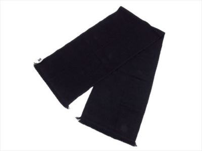 Dior Homme Scarf Black Wool 100% Mens Authentic Used T8007