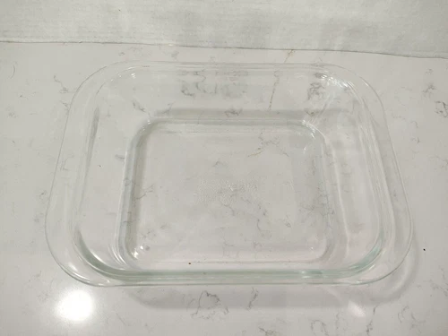 Pyrex #603-B Clear Glass Refrigerator Dish 8x6 Inches 1.2L Vintage