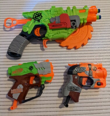 Nerf Zombie Strike Crosscut, 2 Microshots Green and Orange Tested