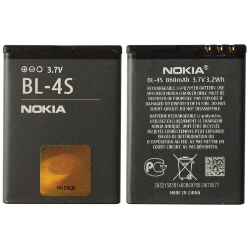 BL-4S BL4S Original Nokia Batterie Pile Accu ORIGINE NOKIA Pour 7610 Supernova - Afbeelding 1 van 1