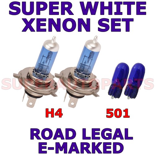 FITS FORD PROBE 1994-1998 SET H4 501 XENON WHITE LIGHT BULBS