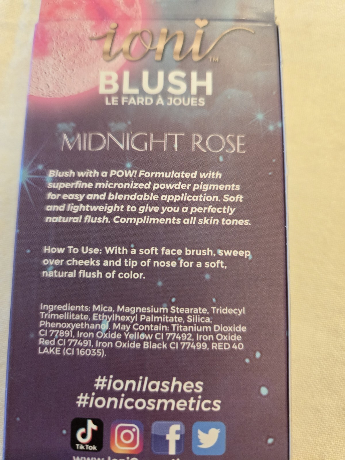 ioni Midnight Rose Blush Pigmented New Rare Hard To Find Cosmetic Ships Free