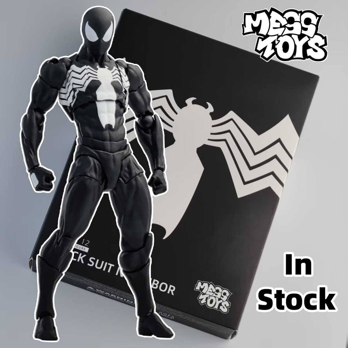Mess Toys Black Suit Neighbor Spider-Man Symbiote Action Figure