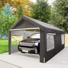 Carport 10x20ft Car Canopy Garage UV-Proof Waterproof SUV Dark Heavy Duty Grey