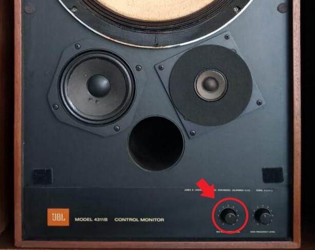 JBL crossover attenuator knob for JBL 4311, 4311B, 4312, 4411 and