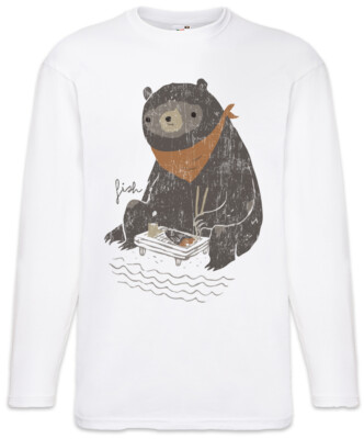 Sushi Bear Langarm T-Shirt Love Addicted Fun Japan Japanese Cook Chef
