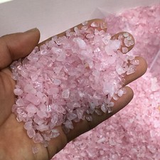 100g Natural pink rose crystal Quartz Crystal Tumbled Bulk Stones Gravel reiki