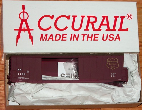 KIT DE VAGÓN DE CARGA HO PRECISAIL 50' TRAINFEST 2006 CARRERA LIMITADA WISCONSIN CENTRAL WC #1126 | Zustand: New
