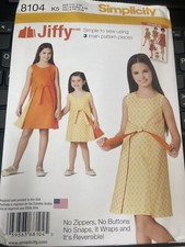 Simplicity Pattern 8104 Girls JIFFY 3 Piece R...