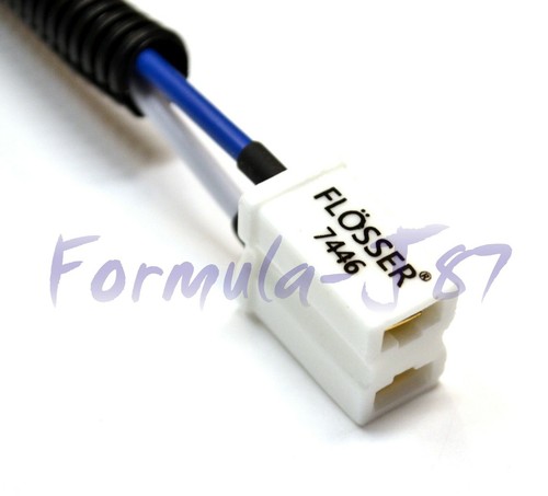 Flosser Wire Ceramic 7446 Pigtail Female H7 Head Light Bulb High Beam Connector - Picture 2 of 3