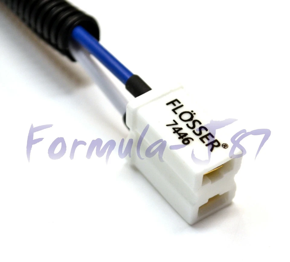 Flosser Wire Ceramic 7446 Pigtail Female H7 Head Light Bulb High Beam Connector - Image 2 of 3