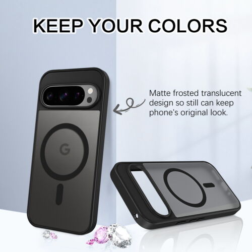 Custodia magnetica per Google Pixel 9 Pro XL opaca antiurto protettiva cover telefono - Foto 28 di 44