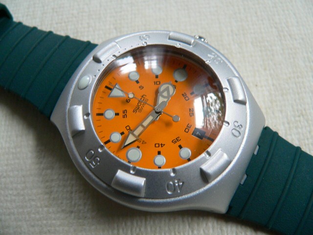 swatch irony scuba 200 stainless steel