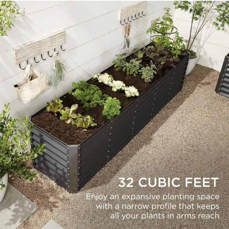 Best Choice Products 8x2x2ft Outdoor Metal Raised Garden Bed eBay