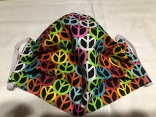 100 Cotton Custom Peace Rainbow Face Mask Washable