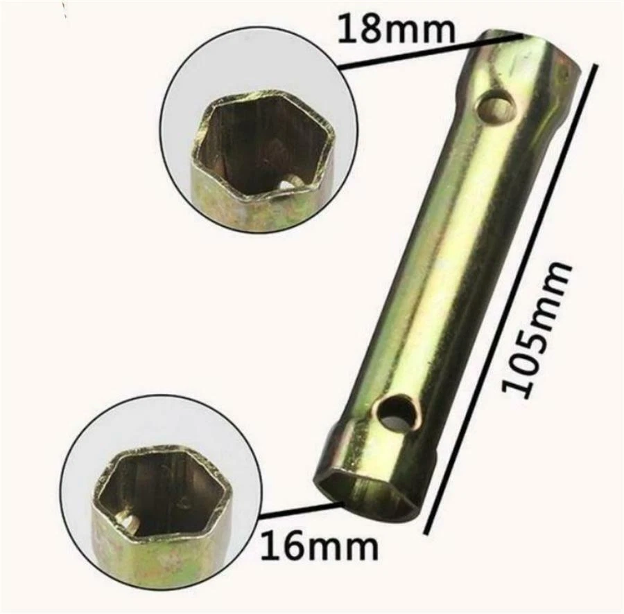  Kit de herramientas de reparación de motocicletas llave destornillador bujía manga llave 5 piezas Foto 4 de 4