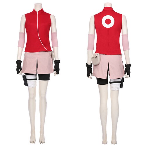 Haruno Sakura Cosplay Costume Outfit Halloween Party Dress new - Picture 3 of 12